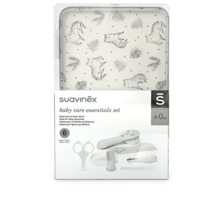 Suavinex Baby Care Kit Manicure Cinzento – Conjunto de 6 Peças para o Cuidado do Bebé