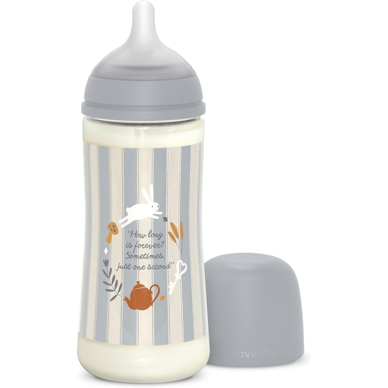 Suavinex Wonderland Biberão 360ml – Tetina Silicone Redonda Fluxo Denso Anticólicas