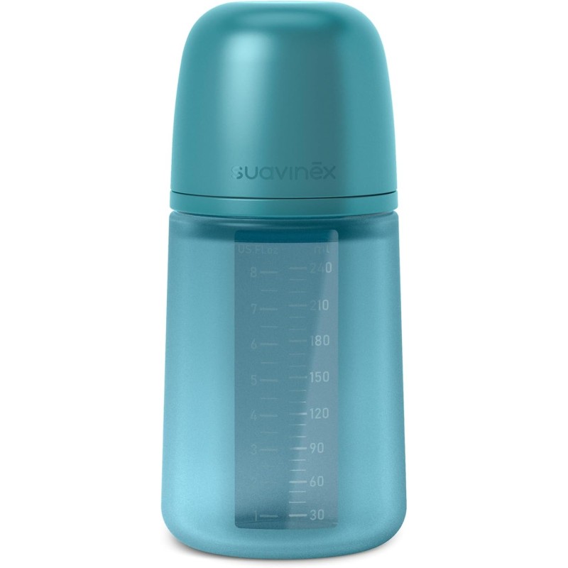 Suavinex Biberão SX Pro Soft 240ml Azul/Rosa – Tetina Silicone Anticólicas Fluxo Médio 3M+