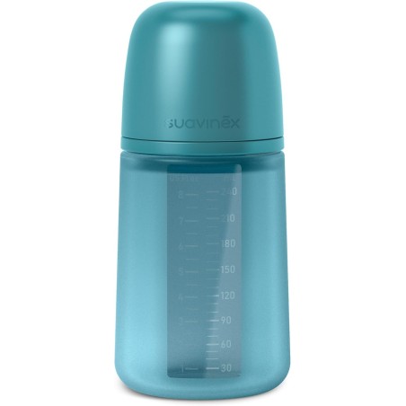 Suavinex Biberão SX Pro Soft 240ml Azul/Rosa – Tetina Silicone Anticólicas Fluxo Médio 3M+