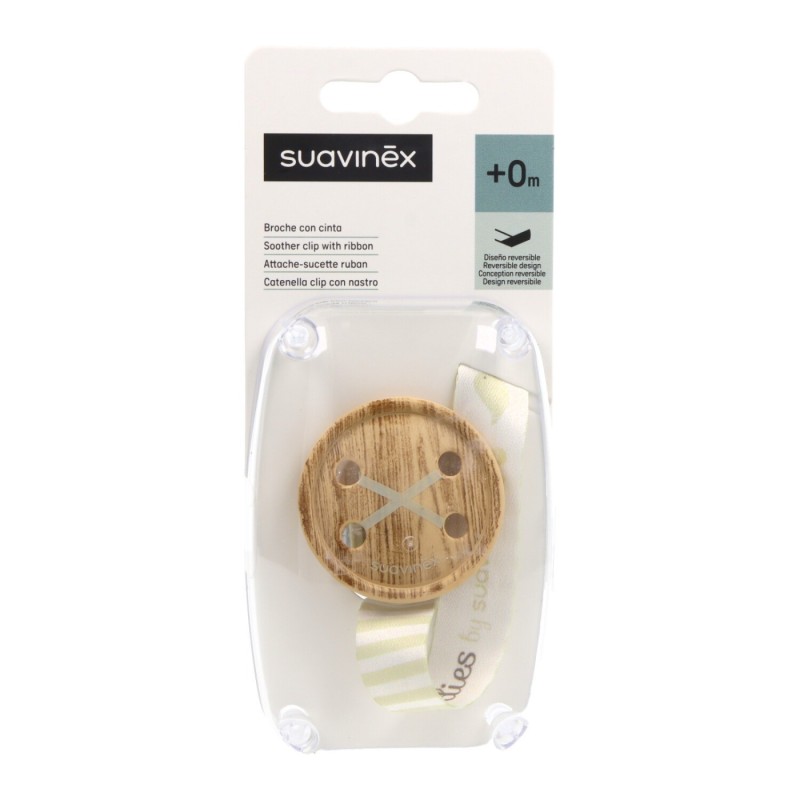 Suavinex Corrente com Cinta – Prende-Chupeta Suave, Flexível e Seguro