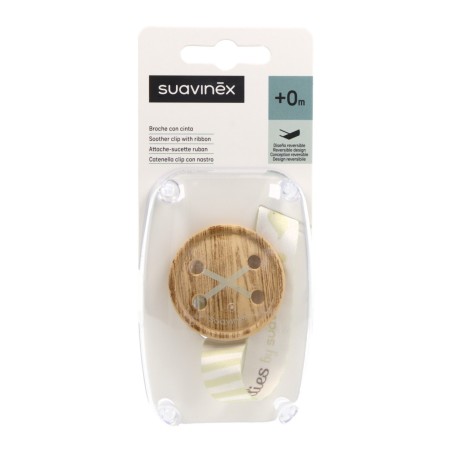 Suavinex Corrente com Cinta – Prende-Chupeta Suave, Flexível e Seguro