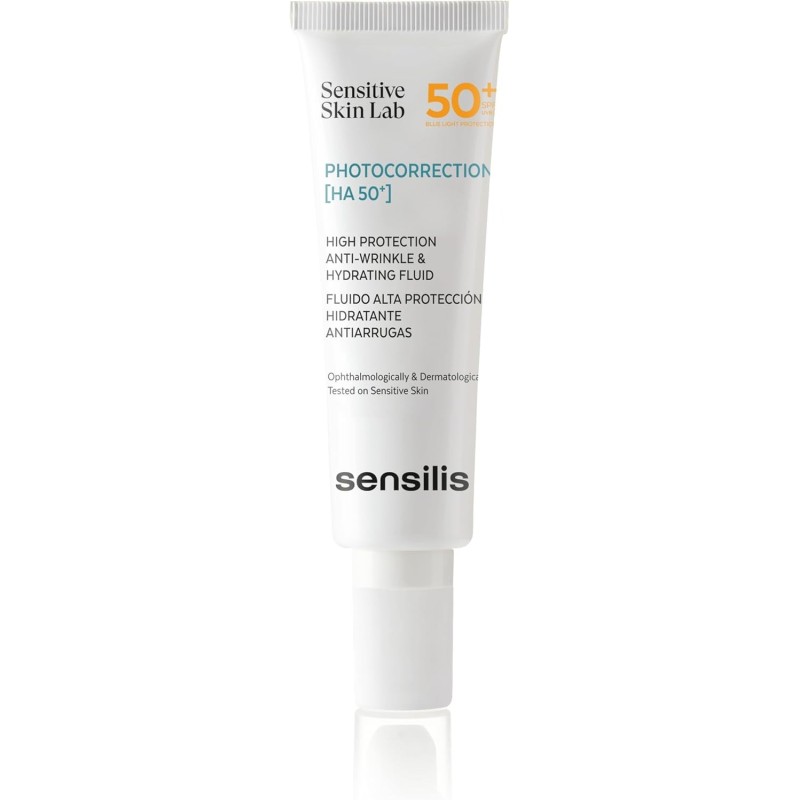 Sensilis Photocorrection [HA 50+] Fluido SPF50+ 40 ml – Protetor Solar com Ácido Hialurónico e Alta Proteção