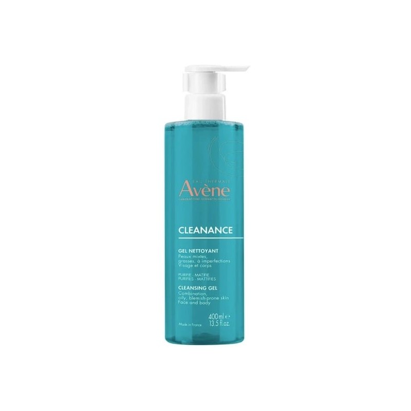 Avène Cleanance Gel Limpeza 400ml – Pele Oleosa e Sensível (Desconto 5€)