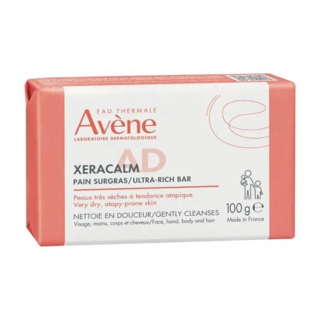Avène XeraCalm A.D Pain Sabonete Nutritivo 100 g – Limpeza Suave para Pele Seca e Atópica