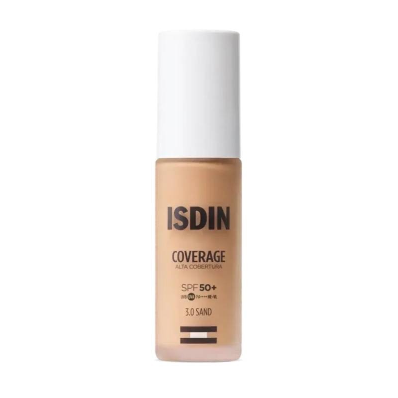 ISDIN Coverage SPF50+ 3.0 Sand 30 g – Base de Maquilhagem com Proteção Solar Elevada