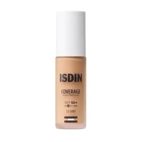 ISDIN Coverage SPF50+ 3.0 Sand 30 g – Base de Maquilhagem com Proteção Solar Elevada