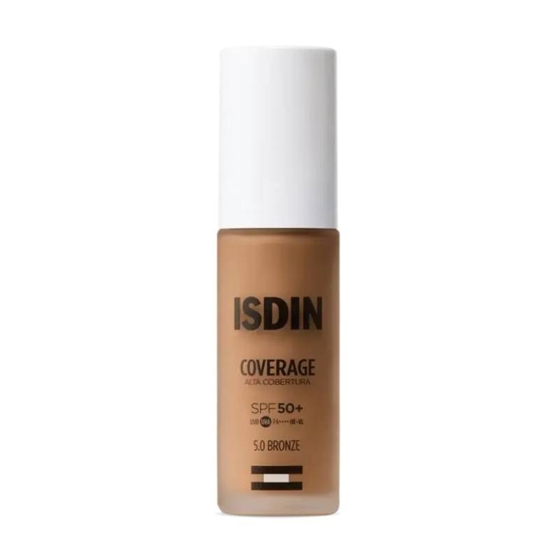 ISDIN Coverage SPF50+ 5.0 Bronze 30 g – Base de Maquilhagem com Proteção Solar Elevada