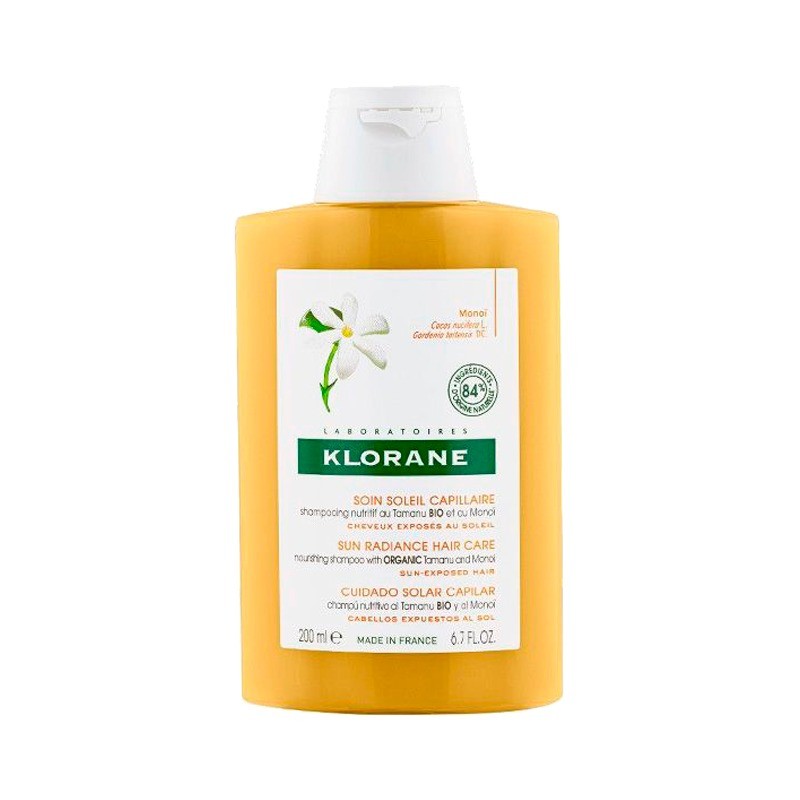 Klorane Polysianes Champô Nutritivo Monoï & Tamanu BIO 200 ml