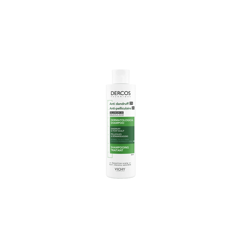 Vichy Dercos Anti‑Dandruff DS Champô (Cabelos Normais a Oleosos) – 200 ml