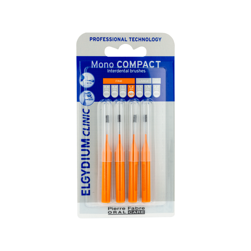 Elgydium Clinic Escovilhão Mono Compact Laranja 1,2mm (x4 unidades)