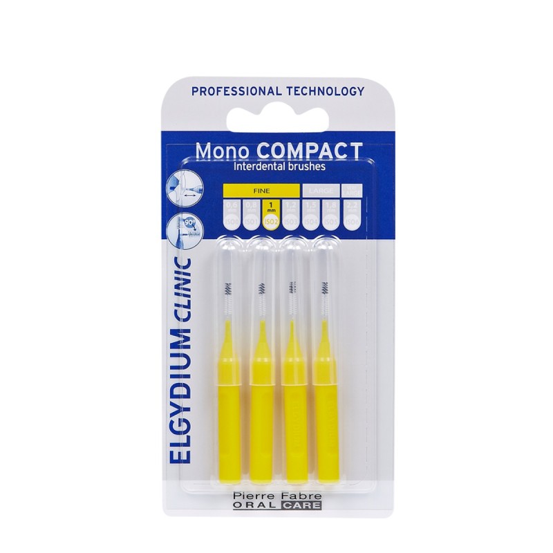 Elgydium Clinic Escovilhões Mono Compact Amarelo 1mm (4 unidades)