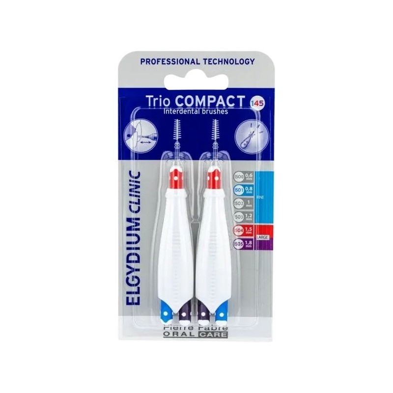 Elgydium Clinic Trio Compact Escovilhões Espaços Largos – Pack 2 Unidades