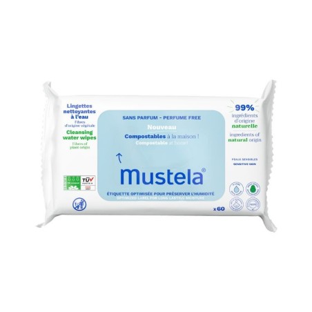 Mustela Toalhetes de Limpeza Sem Perfume - 60 toalhetes