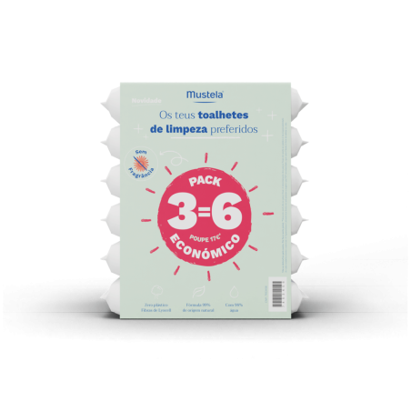 Mustela Bebé Toalhete de Limpeza Sem Perfume 3x60
