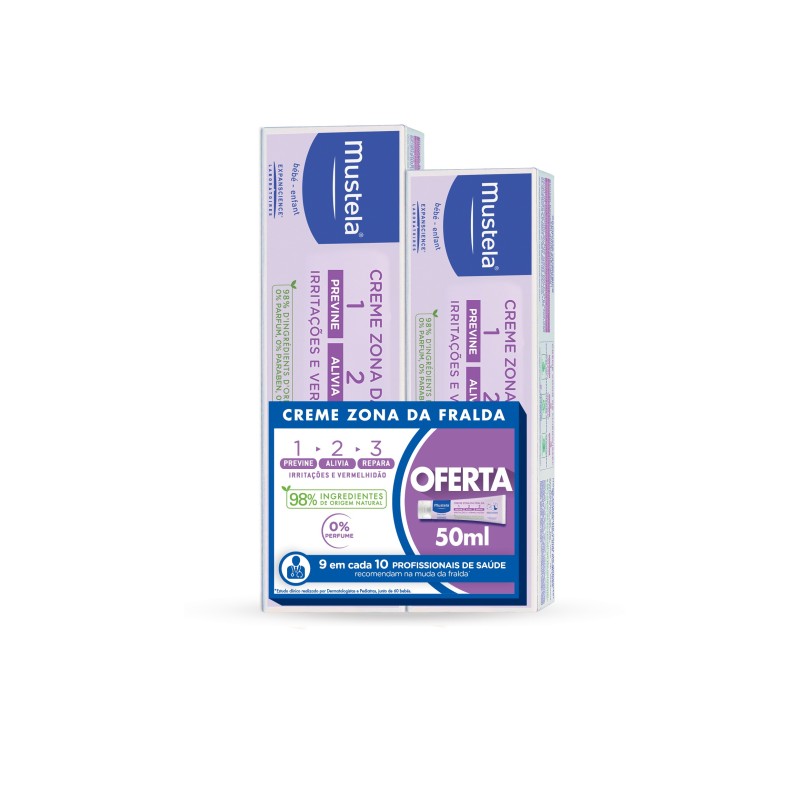 Mustela Bebé Creme Zona da Fralda 123 100 ml + Oferta 50 ml