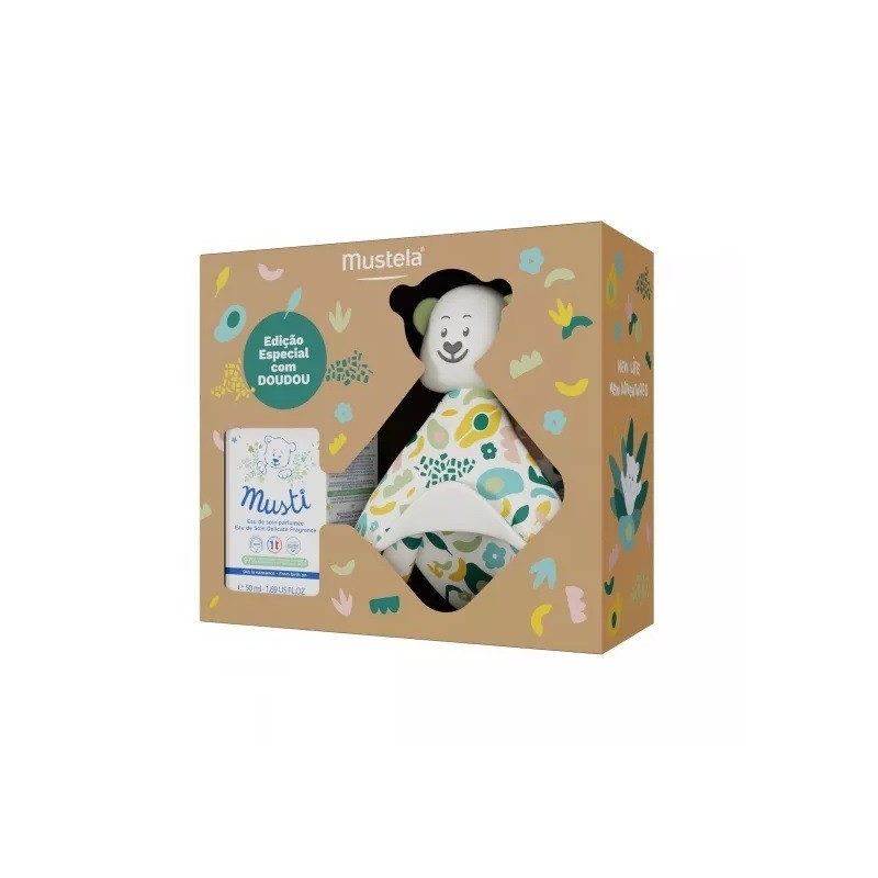 Mustela Bébé Eau de Soin Musti 50 ml + Doudou – Água Perfumada Suave para Bebé