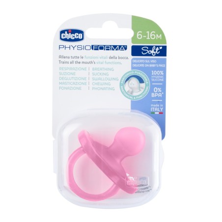 Chicco Chupeta PhysioForma Soft Silicone Rosa 6-16M