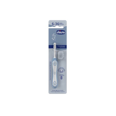 Chicco Escova de Primeiros Dentes Azul 6-36M