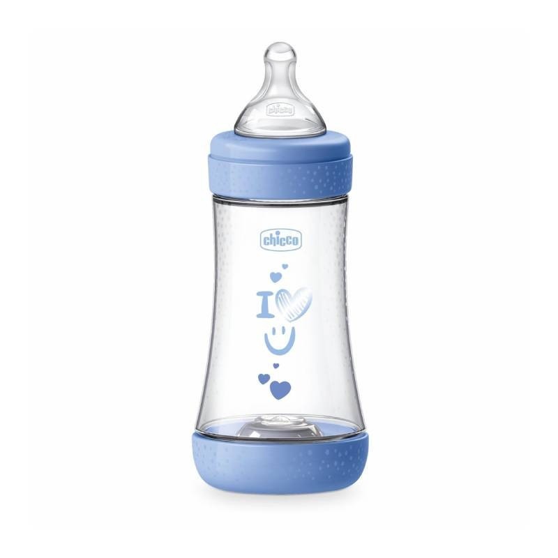 Chicco Biberão Perfect 5 Azul 240 ml – Fluxo Médio