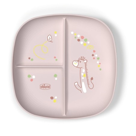 Chicco Prato em Silicone com Divisórias Rosa 12M+