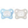 Chicco PhysioForma® Dual Soft Silicone Azul/Cinzento – 2-6M (2 Unidades)