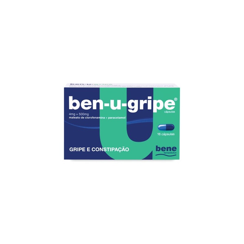 Ben-U-Gripe , 4 Mg + 500 Mg Blister 16 Unidades