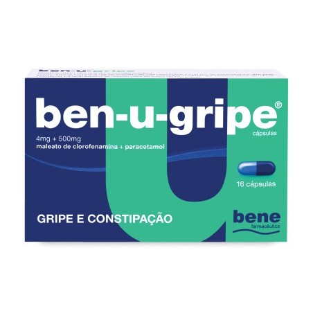 Ben-U-Gripe , 4 Mg + 500 Mg Blister 16 Unidades