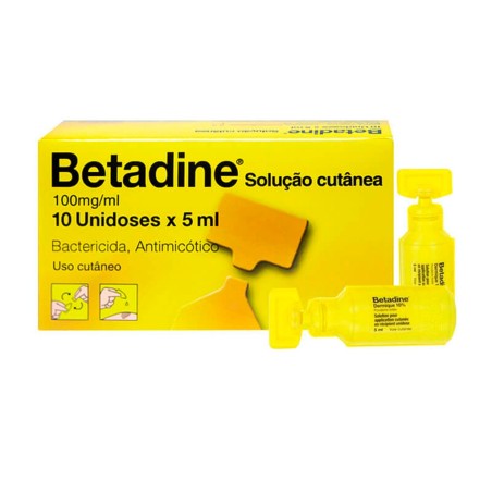 Betadine 100mg/ml Solução Cutânea 5 ml (x10 unidades)