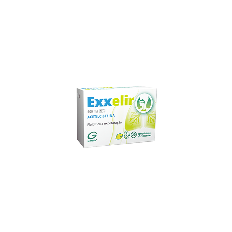 Acetilcisteína Exxelir 600mg - 20 Comprimidos Efervescentes