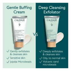 Caudalie Creme Esfoliante Suave 75ml – Esfoliação Natural para Pele Lisa e Iluminada