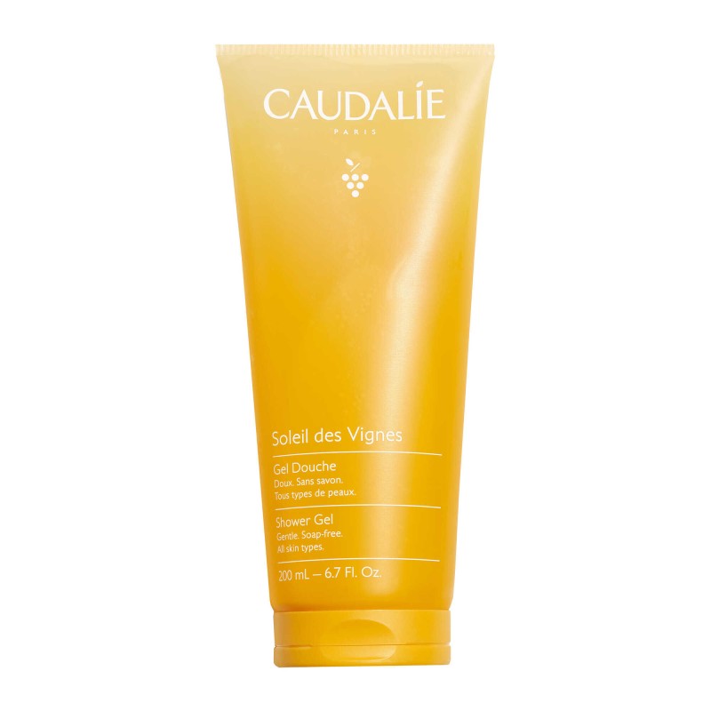 Caudalie Gel Duche Soleil des Vignes 200ml – Gel de Banho Suave e Perfumado com Notas de Coco, Flor de Laranjeira e Jasmim