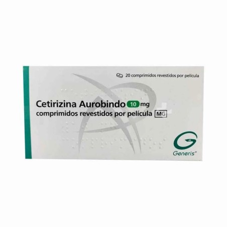 Cetirizina Aurobindo 10mg 20 comprimidos
