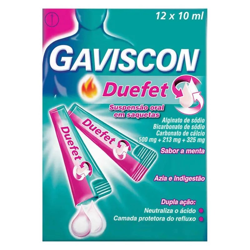 Gaviscon Duefet 10ml x 12 Saquetas