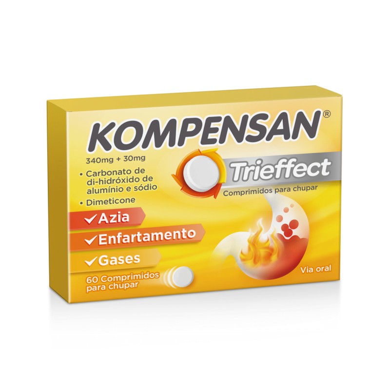 Kompensan Trieffect 340mg+30mg 60 comprimidos para chupar