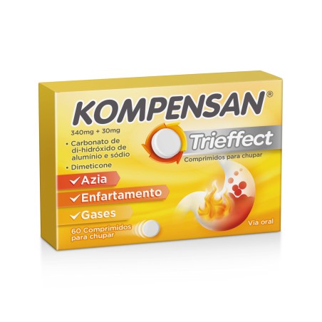 Kompensan Trieffect 340mg+30mg 60 comprimidos para chupar