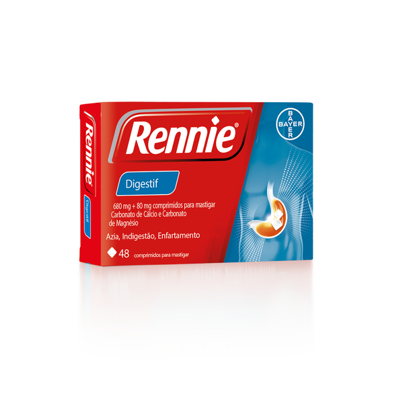 Rennie Digestif 680/80mg 48 Comprimidos Mastigáveis