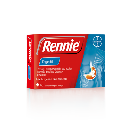 Rennie Digestif 680/80mg 48 Comprimidos Mastigáveis