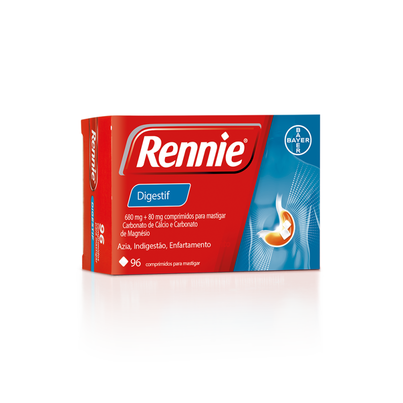 Rennie Digestif 680/80mg 96 Comprimidos Mastigáveis