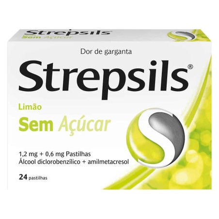 Strepsils Limão Sem Açúcar 16 pastilhas