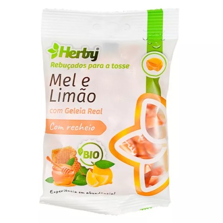 Herby Rebuçados Bio c/recheio Mel Limão 60g